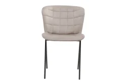 Miliboo Chaise Design-Chaises design en tissu velours taupe et métal noir (lot de 2) SAIGA