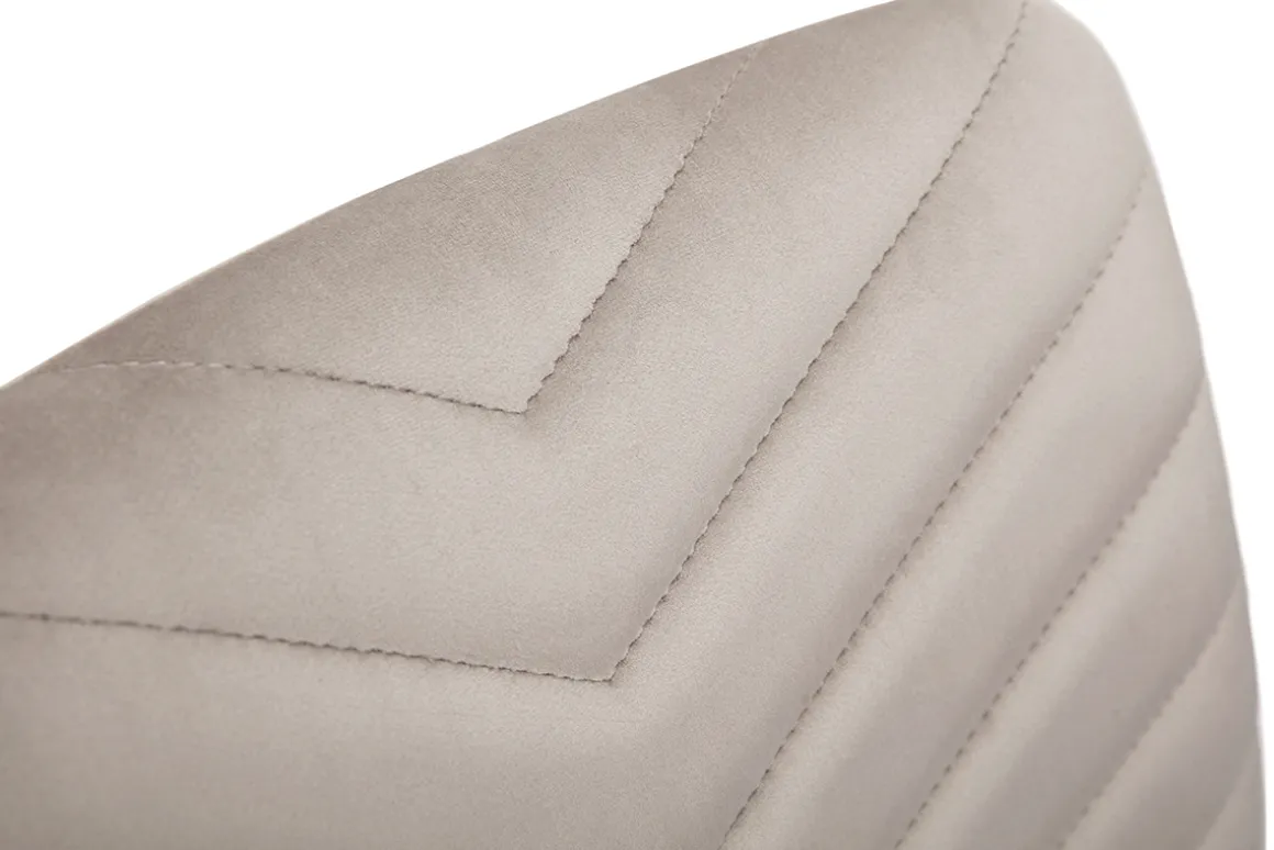 Miliboo Chaise Design-Chaises design en tissu velours taupe et métal noir (lot de 2) PUMPKIN