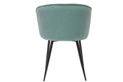 Miliboo Chaise Design-Chaises design en tissu velours céladon et métal noir (lot de 2) SERIF