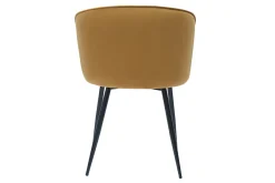 Miliboo Chaise Design-Chaises design en tissu velours bronze et métal noir (lot de 2) SERIF