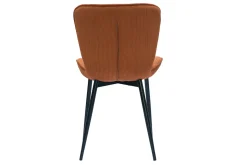 Miliboo Chaise Design-Chaises design en tissu velours côtelé terre brûlée et métal noir (lot de 2) ADDICT