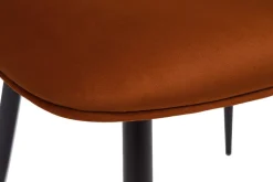 Miliboo Chaise Design-Chaises design en velours terre brûlée, métal noir et cannage rotin naturel (lot de 2) TOLMA