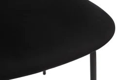 Miliboo Chaise Design-Chaises design en velours noir, métal noir et cannage rotin (lot de 2) MIRANDA