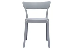 Miliboo Chaise De Jardin-Chaises design gris clair empilables intérieur - extérieur (lot de 2) RIOS