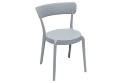 Miliboo Chaise De Jardin-Chaises design gris clair empilables intérieur - extérieur (lot de 2) RIOS