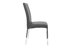 Miliboo Chaise Design-Chaises design gris et métal acier chromé (lot de 2) SIMEA