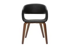 Miliboo Chaise Design-Chaises design noir et bois foncé (lot de 2) SLAM
