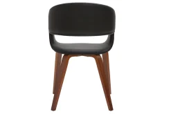 Miliboo Chaise Design-Chaises design noir et bois foncé (lot de 2) SLAM