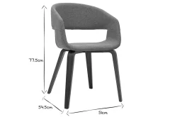 Miliboo Chaise Design-Chaises design noir et bois foncé (lot de 2) SLAM