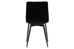 Miliboo Chaise Design-Chaises design noires en tissu velours noir et métal (lot de 2) MAXWELL