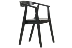 Miliboo Chaise Design-Chaises design noires en bois (lot de 2) BAHIA