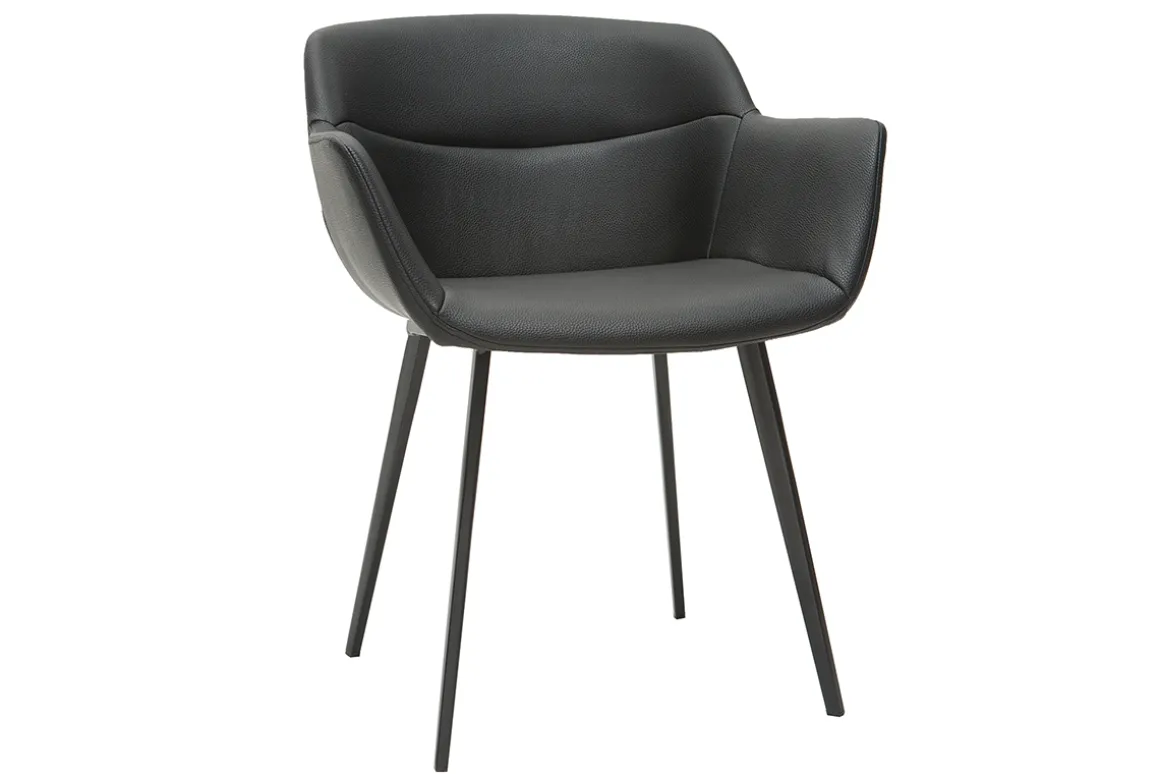 Miliboo Chaise Design-Chaises design noires (lot de 2) NERO