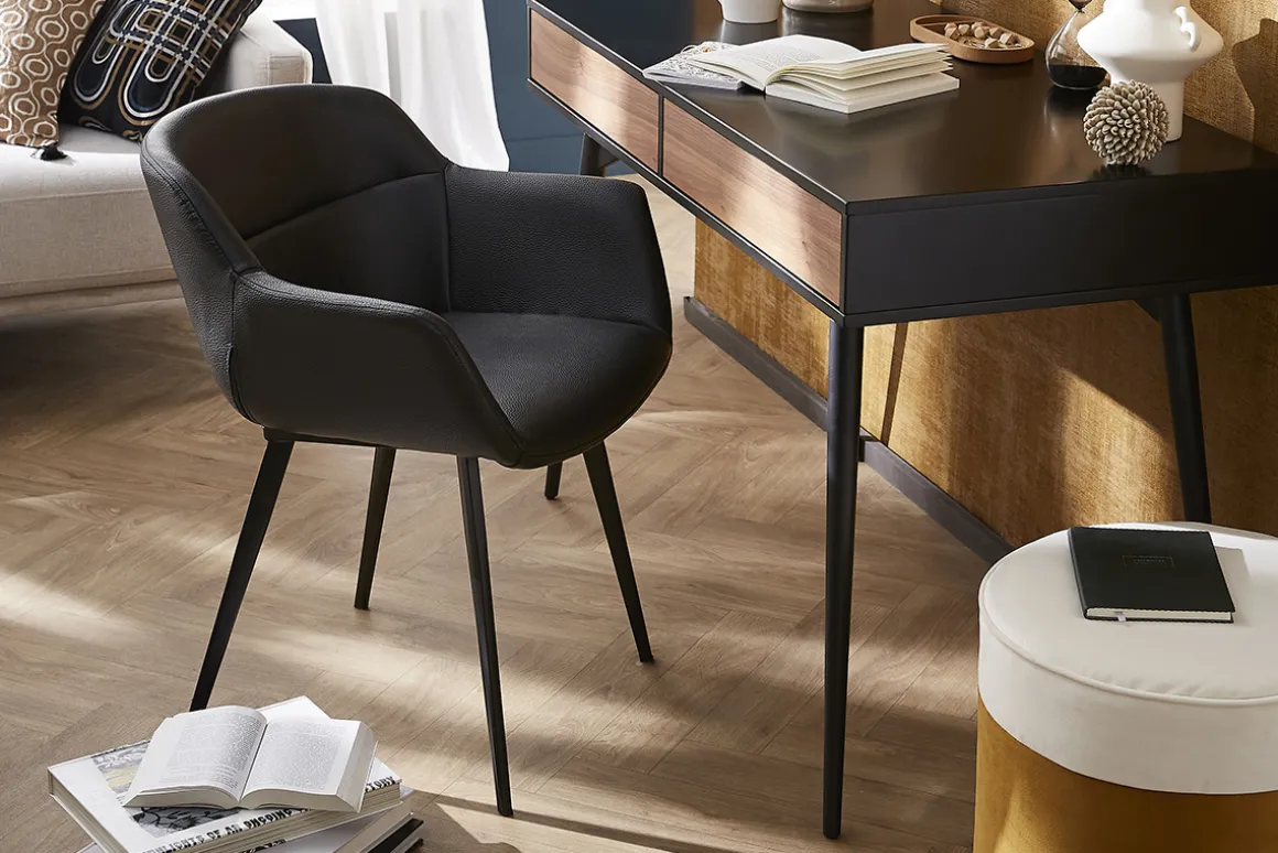 Miliboo Chaise Design-Chaises design noires (lot de 2) NERO