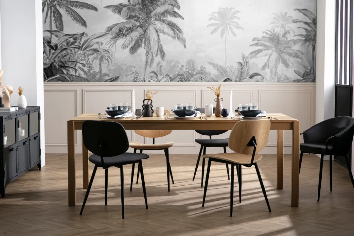 Miliboo Chaise Design-Chaises design noires (lot de 2) PRECIO