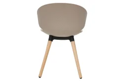 Miliboo Chaise Design-Chaises design taupe et bois clair (lot de 2) WING