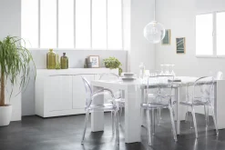 Miliboo Chaise Design|Chaise De Jardin-Chaises design transparentes empilables intérieur - extérieur (lot de 2) ISLAND