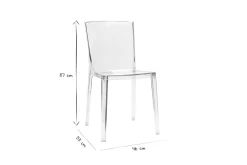 Miliboo Chaise Design|Chaise De Jardin-Chaises design transparentes empilables intérieur - extérieur (lot de 2) ISLAND