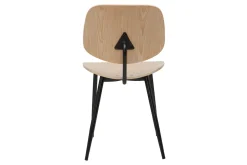 Miliboo Chaise Design|Chaise En Bois-Chaises en bois clair et métal noir (lot de 2) TOBIAS