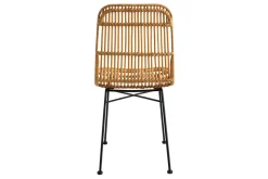 Miliboo Chaise Design-Chaises en rotin et métal noir (lot de 2) MALACCA