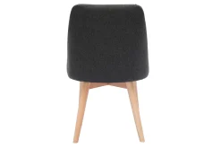 Miliboo Chaise Design-Chaises en tissu gris foncé et bois clair (lot de 2) HIGGINS