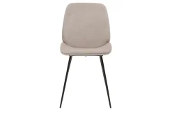 Miliboo Chaise Design-Chaises en tissu velours taupe et métal noir (lot de 2) KAOLY