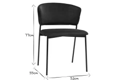 Miliboo Chaise Design-Chaises en tissu velours gaufré bleu canard et métal noir (lot de 2) FELIZ