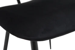 Miliboo Chaise Design-Chaises noires en tissu velours et métal (lot de 2) TOBIAS