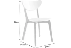 Miliboo Chaise Design|Chaise En Bois-Chaises scandinaves blanc et bois clair (lot de 2) LEENA