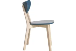 Miliboo Chaise Design|Chaise En Bois-Chaises scandinaves bleu et bois clair (lot de 2) LEENA