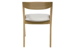 Miliboo Chaise Design-Chaises scandinaves empilables en bois clair chêne et tissu beige (lot de 2) LOVA