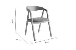 Miliboo Chaise Design-Chaises scandinaves empilables en bois clair chêne et tissu beige (lot de 2) LOVA