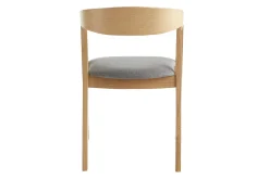 Miliboo Chaise Design|Chaise En Bois-Chaises scandinaves empilables en bois clair chêne et tissu gris (lot de 2) LOVA