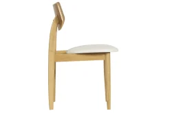 Miliboo Chaise Design-Chaises scandinaves en bois clair et blanc (lot de 2) ELION