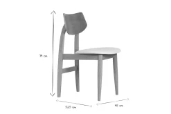 Miliboo Chaise Design-Chaises scandinaves en bois clair et blanc (lot de 2) ELION