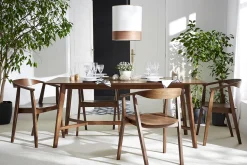 Miliboo Chaise Design|Chaise En Bois-Chaises scandinaves en bois foncé (lot de 2) BAHIA