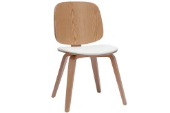 Miliboo Chaise Design|Chaise En Bois-Chaises scandinaves en bois clair et blanc (lot de 2) BECK