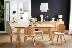 Miliboo Chaise Design|Chaise En Bois-Chaises scandinaves en bois clair et blanc (lot de 2) BECK