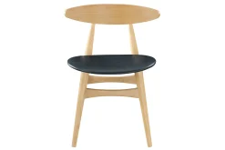 Miliboo Chaise Design|Chaise En Bois-Chaises scandinaves en bois clair et noir (lot de 2) WALFORD