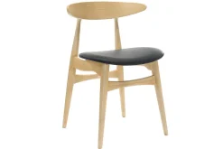 Miliboo Chaise Design|Chaise En Bois-Chaises scandinaves en bois clair et noir (lot de 2) WALFORD