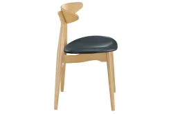 Miliboo Chaise Design|Chaise En Bois-Chaises scandinaves en bois clair et noir (lot de 2) WALFORD