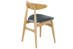 Miliboo Chaise Design|Chaise En Bois-Chaises scandinaves en bois clair et noir (lot de 2) WALFORD