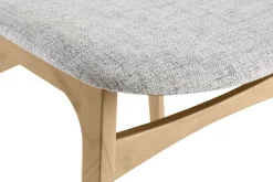 Miliboo Chaise Design|Chaise En Bois-Chaises scandinaves en bois clair et tissu gris clair (lot de 2) ELTON