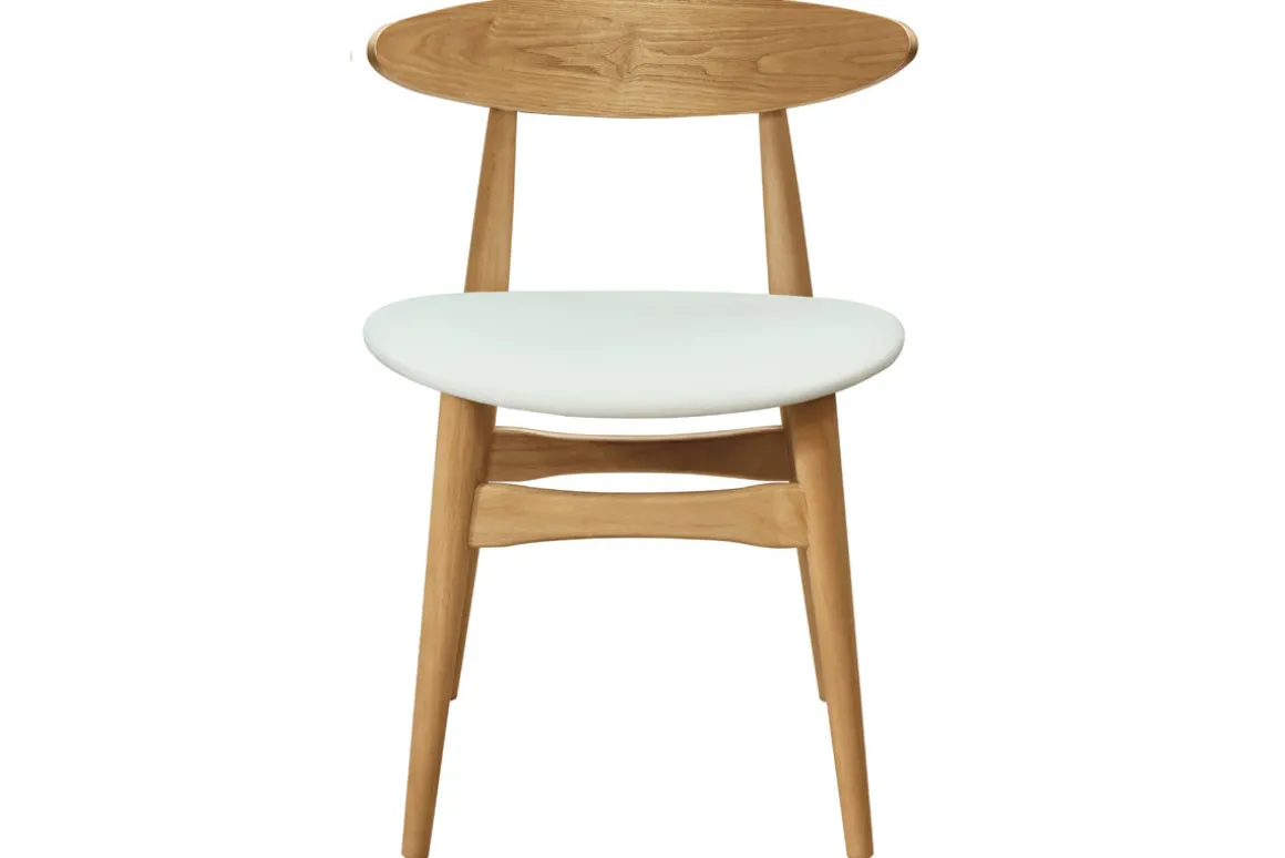 Miliboo Chaise Design|Chaise En Bois-Chaises scandinaves en bois clair et blanc (lot de 2) WALFORD