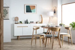 Miliboo Chaise Design|Chaise En Bois-Chaises scandinaves en bois clair et blanc (lot de 2) WALFORD