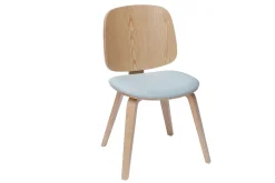 Miliboo Chaise Design|Chaise En Bois-Chaises scandinaves en bois clair et tissu gris clair (lot de 2) BECK
