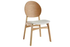 Miliboo Chaise Design|Chaise En Bois-Chaises scandinaves en bois clair et blanc (lot de 2) ELTON