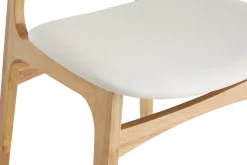 Miliboo Chaise Design|Chaise En Bois-Chaises scandinaves en bois clair et blanc (lot de 2) ELTON