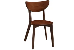 Miliboo Chaise Design|Chaise En Bois-Chaises scandinaves en bois foncé noyer (lot de 2) LEENA