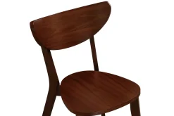 Miliboo Chaise Design|Chaise En Bois-Chaises scandinaves en bois foncé noyer (lot de 2) LEENA