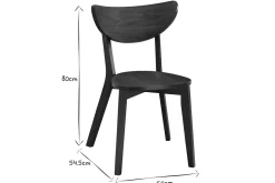 Miliboo Chaise Design|Chaise En Bois-Chaises scandinaves en bois foncé noyer (lot de 2) LEENA